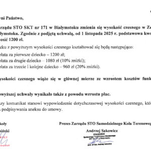 pismo zmiana wysokosci czesnego Zmiana wysokość czesnego w Zespole Szkól STO w Białymstoku od 1 listopada 2025 r. pismo zmiana wysokosci czesnego Zmiana wysokość czesnego w Zespole Szkól STO w Białymstoku od 1 listopada 2025 r.