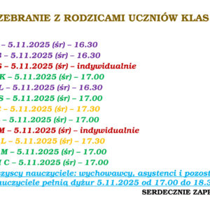 Zebr rodz.list .25 ZEBRANIE Z RODZICAMI UCZNIÓW Zebr rodz.list .25 ZEBRANIE Z RODZICAMI UCZNIÓW