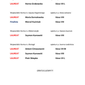 2025 26 laureat i finalista Wojewódzkie konkursy przedmiotowe - podsumowanie 2025 26 laureat i finalista Wojewódzkie konkursy przedmiotowe - podsumowanie